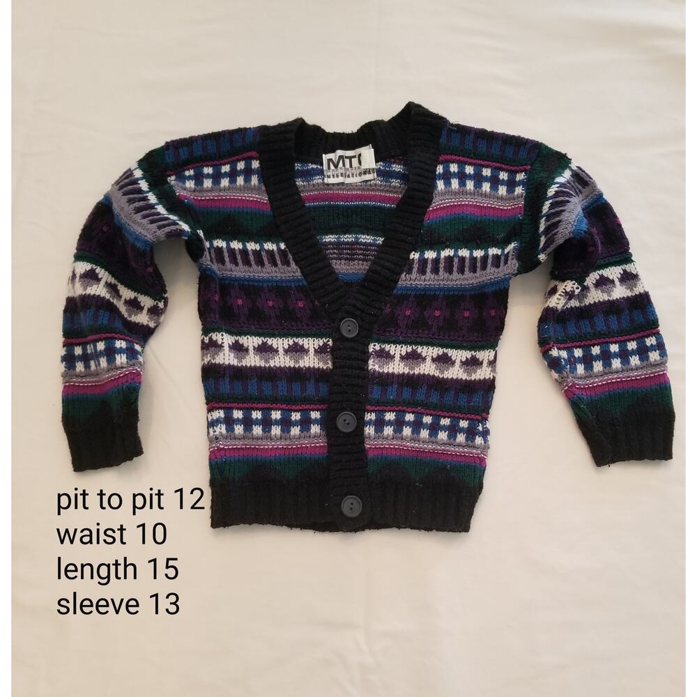 MTO International Girls Size 4 Cardigan Vintage Granny